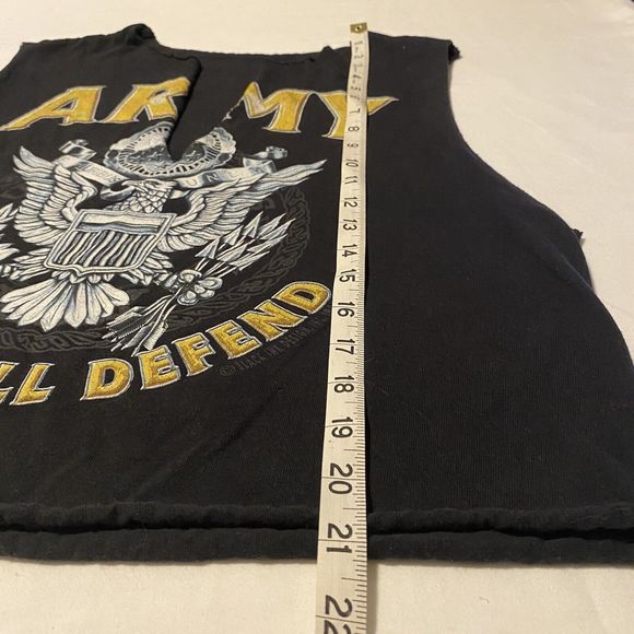 Vtg. U.S. ARMY T-Shirt custom Size S/M This We'll Defend 2004 Black Ink Design - Picture 5 of 10